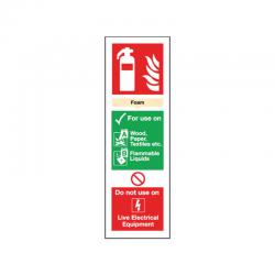 Cheap Stationery Supply of Safety Sign Fire Extinguisher Foam 300x100mm Self Adhesive FR08025S SR71136 Office Statationery