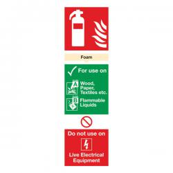 Cheap Stationery Supply of Safety Sign Fire Extinguisher Foam 300x100mm PVC FR08025R SR71137 Office Statationery