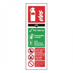 Cheap Stationery Supply of Safety Sign Carbon Dioxide Extinguisher 300x100mm S/Adhesive FR02125S SR71138 Office Statationery