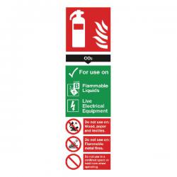 Cheap Stationery Supply of Safety Sign Carbon Dioxide Fire Extinguisher 300x100mm PVC FR02125R SR71139 Office Statationery
