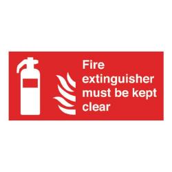Cheap Stationery Supply of Safety Sign Fire Extinguisher Must Be Kept Clear 100x200mm Self-Adhesive F79A/S Office Statationery