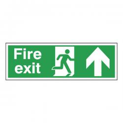 Cheap Stationery Supply of Safety Sign Fire Exit Up 150x450mm Self-Adhesive EB09A/S SR71168 Office Statationery