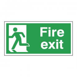 Cheap Stationery Supply of Safety Sign Fire Exit Running Man Left 150x300mm Self-Adhesive E96A/S SR71184 Office Statationery