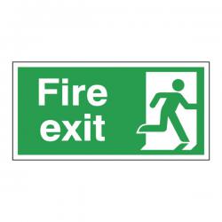 Cheap Stationery Supply of Safety Sign Fire Exit Running Man Right 150x300mm Self-Adhesive E98A/S SR71188 Office Statationery