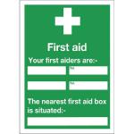Safety Sign First Aid 600x450mm Self-Adhesive E91A/S