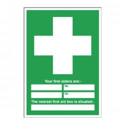 Cheap Stationery Supply of Safety Sign First Aid 600x450mm PVC E91A/R SR71231 Office Statationery