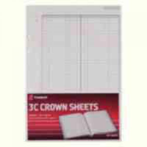 Rexel Crown 3C F1 Double Ledger Refill Sheets (Pack of 100 TW75841